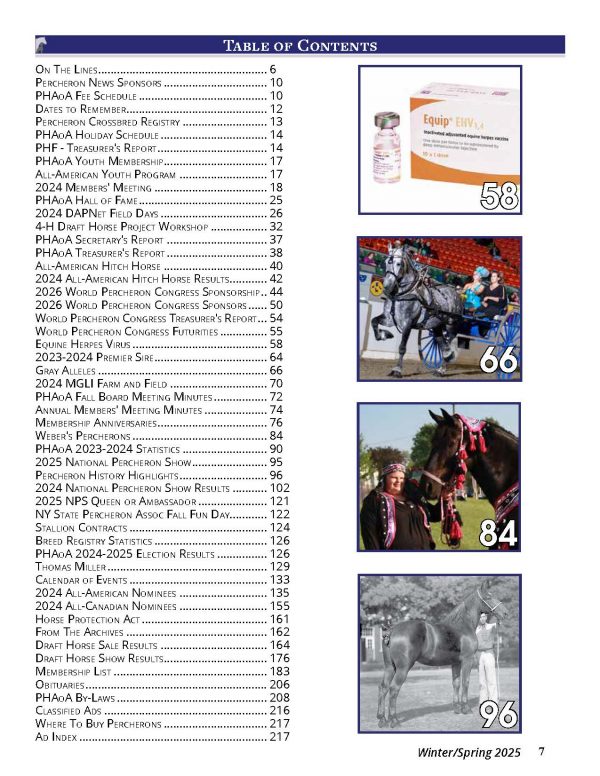 Digital Downloadable Issue – 2025 Winter/Spring Percheron News - Image 3